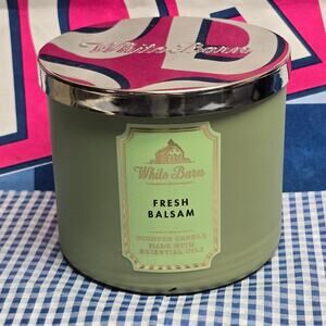 BBW Fresh Balsam Green Jar Large 3 Wick Candle Holiday Fragrance